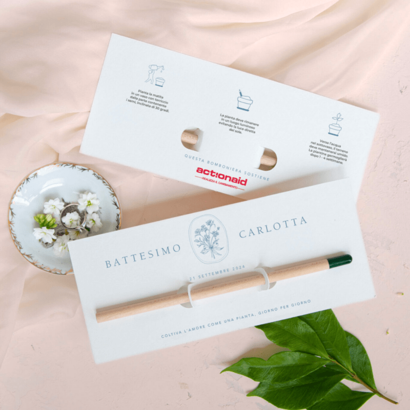 Matita Semi Solidale Fiori Classici Battesimo