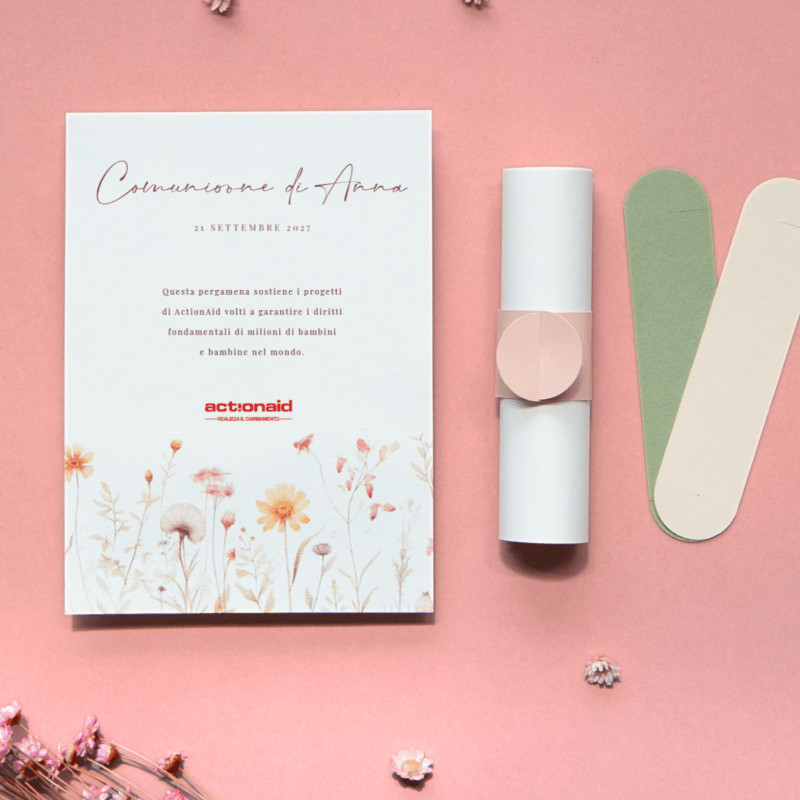 Pergamena Solidale Primavera Comunione