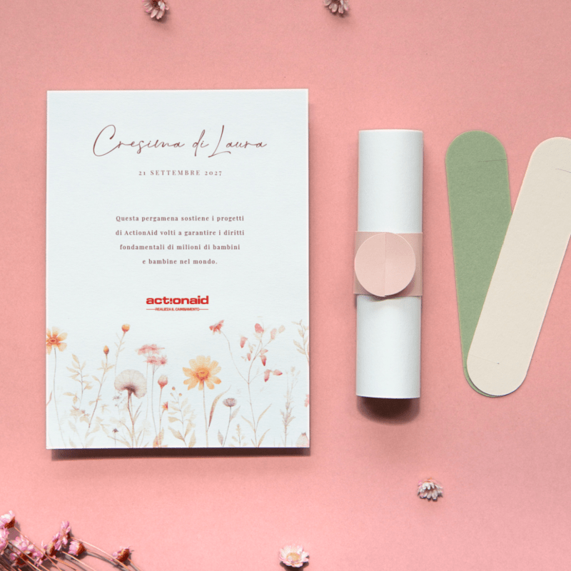 Pergamena Solidale Primavera Cresima