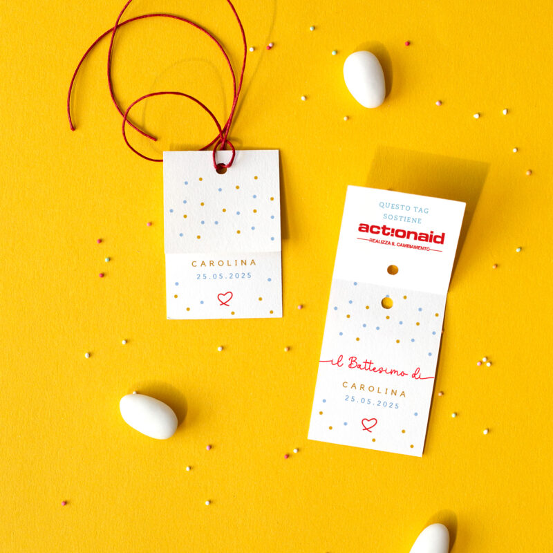 Tag Solidale Pois Battesimo