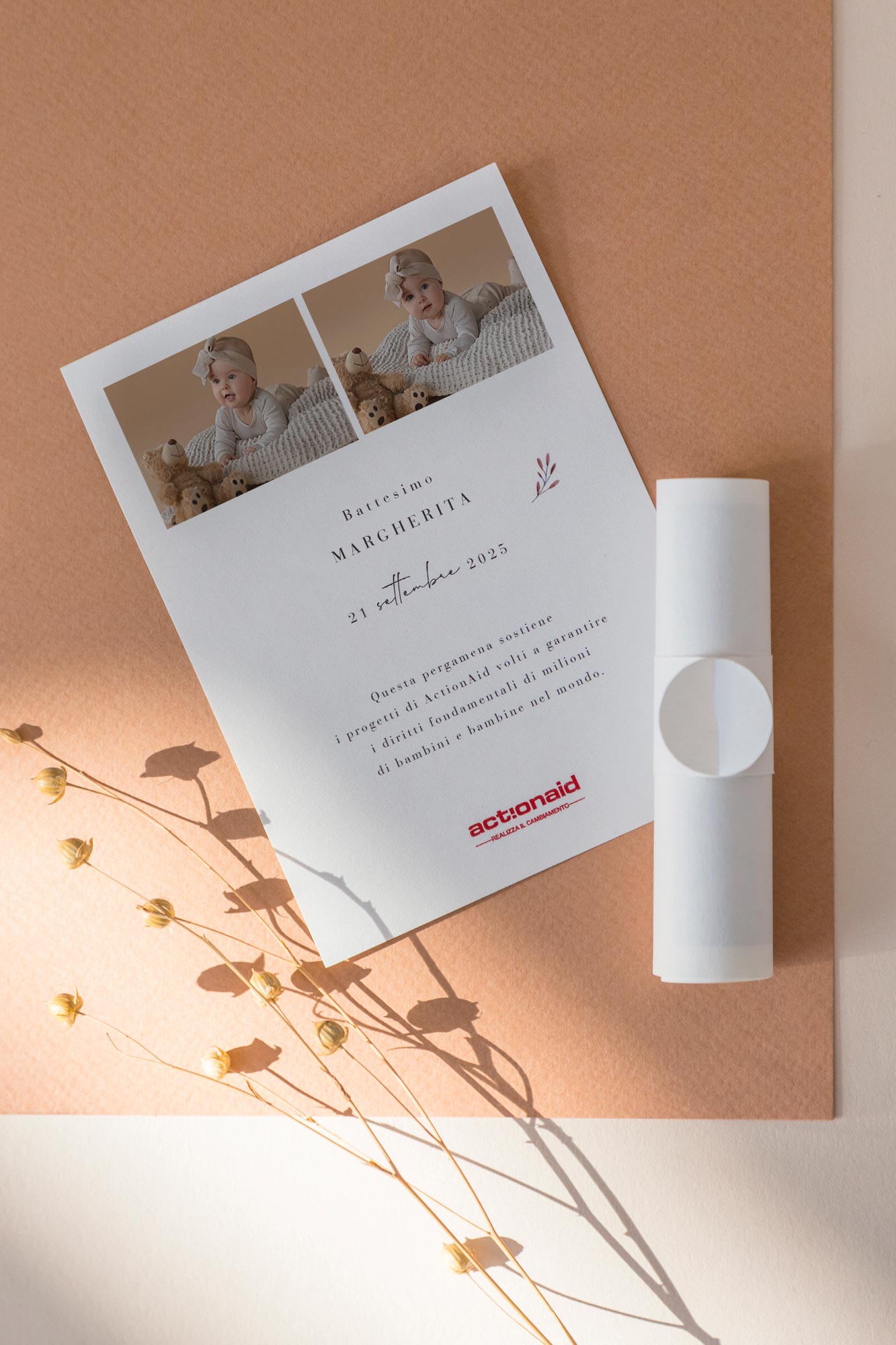 Casa Vivente Confezione Regalo in Legno con Incisione per il Battesimo Personalizzata con Nome e Data, Scatola dei Ricordi Portaoggetti, Accessori Decorativi Cameretta