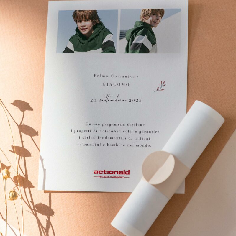 Pergamena Solidale Fotografica Comunione