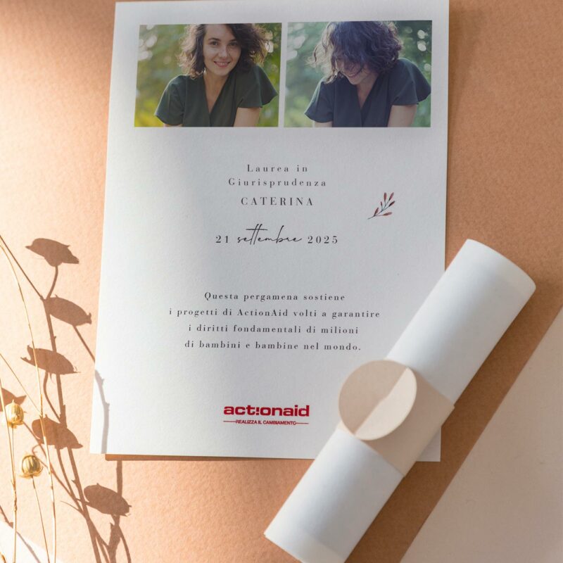 Pergamena Solidale Fotografica Laurea