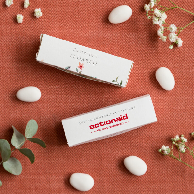 Scatolina Solidale Fiammifero Eucalipto Battesimo