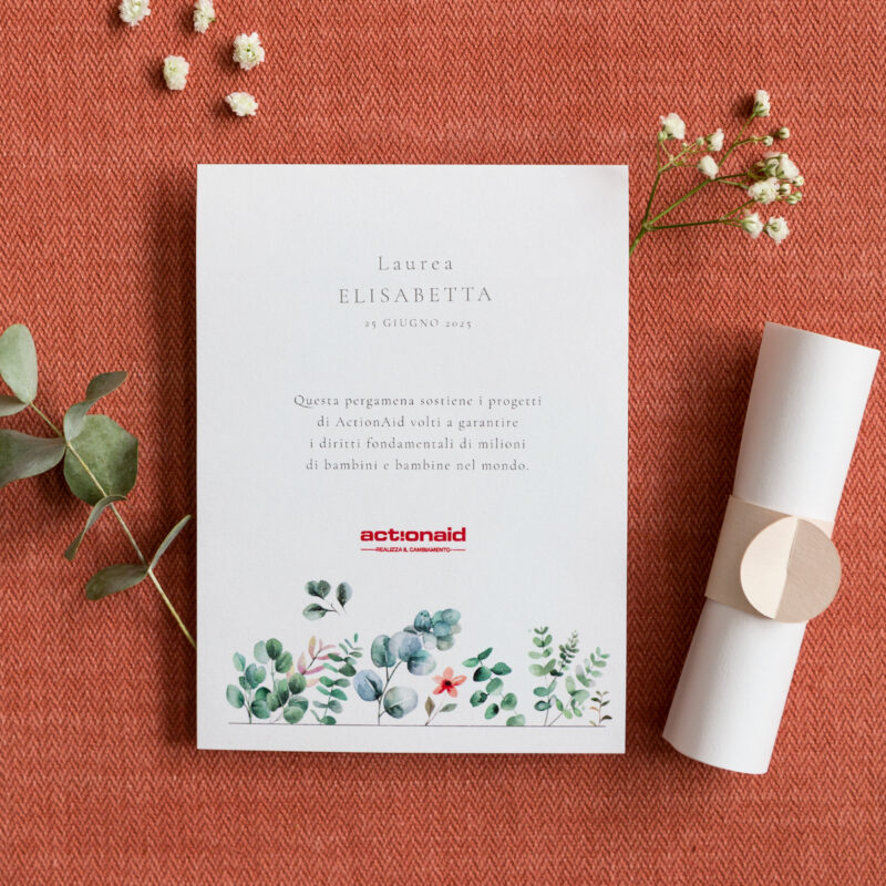 Pergamena Solidale Eucalipto Laurea