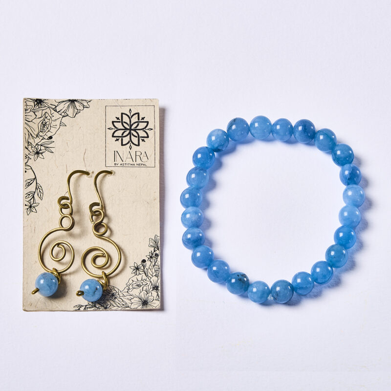 Orecchini & Bracciale nepalesi amazzonite